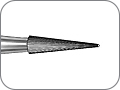 Финир для обработки пломб твердосплавный, копьевидный с безопасным кончиком, 30 лезвий, хвостовик турбинный (FG), L раб. части 6,0 мм, Ø=1,4 мм
