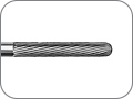 Фреза твердосплавная, параллельная, со стандартной насечкой и скруглённым кончиком, хвостовик прямой короткий (HPS), L раб. части 7,0 мм, Ø=0,7 мм