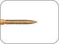 Бор алмазный для препарирования под коронку и окклюзионных поверхностей, пламевидный, "грубый специальный", хвостовик турбинный (FG), L раб. части 8,0 мм, Ø=1,4 мм
