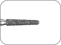 Бор алмазный конусный, желобообразный уступ со скругленным кончиком, "грубый", хвостовик турбинный короткий (FGS), L раб. части 8,0 мм, Ø=1,4 мм, угол 1,7°