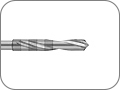 Сверло для имплантологии пилотное из нержавеющей стали, хвостовик угловой длинный (RAL), Ø=0,8 мм, L=16,0 мм, L конусной части 0,3 мм, маркировка глубины = 6, 8, 10, 12, 14 мм