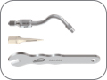 Набор звуковых инструментов для ухода за имплантатами (чистки), включает в себя 10 полимерных пинов, насадку-держатель и ключ