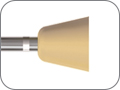 Полир с алмазными частицами для одноэтапного полирования композита чашевидный "ультрафинишный", хвостовик угловой (RA), L раб. части 8,0 мм, Ø=8,5 мм, использовать в комбинации с Q-финирами, использовать с охлаждением