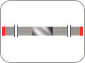 Штрипс алмазный с односторонним покрытием (нерж. сталь), L=148 мм, зерно fine (красный), толщ. 0,10 мм, шир. 6,0 мм