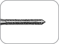 Бор алмазный для препарирования под коронку, цилиндрический удлинённый, заостренный кончик, "финишный", хвостовик турбинный (FG), L раб. части 10,0 мм, Ø=1,2 мм