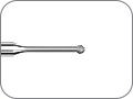 Бор алмазный для микропрепарирования, шаровидный, с утончённой шейкой, "стандартный (средний)", хвостовик турбинный (FG), Ø=1,2 мм