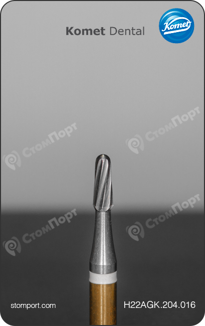 Финир для снятия адгезива лабиальный, конусный спиралевидный с безопасным кончиком, хвостовик угловой (RA), L раб. части 4,7 мм, Ø=1,6 мм