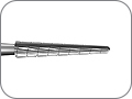 Фреза для твердого или эластичного акрила и драгоценных металлов, пиковидная со скруглённым кончиком, хвостовик прямой (HP), L раб. части 13,0 мм, Ø=2,3 мм
