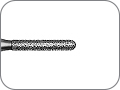 Бор алмазный для параллельного желобообразного уступа, со скругленным кончиком, "стандартный (средний)", хвостовик турбинный (FG), L раб. части 8,0 мм, Ø=1,0 мм