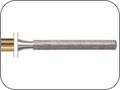 Бор алмазный для шлифовки и полировки первичных коронок из ZrO2, 3-й этап из 4-х, хвостовик турбинный длинный (FGL), L раб. части 10,0 мм, Ø=1,2 мм, угол 0°, входит в набор 4589.315