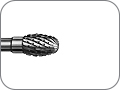 Фреза для обработки акрила, гипса и металлических сплавов, твердосплавная оливовидная, хвостовик прямой (HP), L раб. части 2,9 мм, Ø=1,2 мм