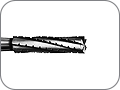 Бор твердосплавный для препарирования, цилиндрический удлинённый с крестообразной насечкой, хвостовик турбинный (FG), L раб. части 6,0 мм, Ø=1,4 мм