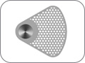 Диск осциллирующий сегментный, сотовидный, алмазное покрытие с торца и внутренней стороны диска, "финишный", R=14 мм, толщ. 0,13 мм, покрытие 6 мм от края диска