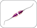 Гладилка медиально-серповидная малая, ширина: 1,0 мм / 1,5 мм, цвет ручки "розовый"