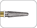Фреза для керамических и композитных реставраций, твердосплавная коническая, скруглённый кончик, хвостовик прямой (HP), L раб. части 13,0 мм, Ø=4,0 мм