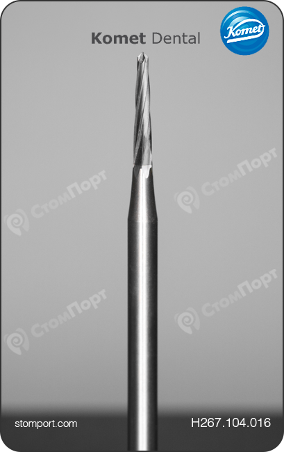 Фреза костная твердосплавная, конусная, хвостовик прямой (HP), L раб. части 9,0 мм, Ø=1,6 мм