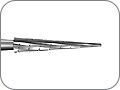 Фреза для обработки мягкого акрила, пиковидная, хвостовик прямой (HP), L раб. части 13,0 мм, Ø=2,3 мм