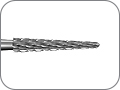 Фреза для левшей для обработки акрила, гипса и металлических сплавов, пиковидная со скруглённым кончиком, хвостовик прямой (HP), L раб. части 13,0 мм, Ø=2,3 мм