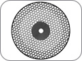 Диск для сошлифовывания эмали, сотовидный, двухстороннее алмазное покрытие, "финишный", R=22 мм, толщ. 0,15 мм, покрытие 3,0 мм от края диска. Используется с защитным кожухом (не Komet) и держателем