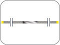 Штрипс алмазный с односторонним покрытием (нерж. сталь), L=148 мм, зерно extra-fine (жёлтый), толщ. 0,08 мм, шир. 2,5 мм
