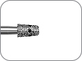 Маркер глубины для препарирования под вкладки, конусный, скругленная кромка, "стандартный (средний)", хвостовик турбинный (FG), L раб. части 4,0 мм, Ø=2,5 мм, угол 5°, маркировка глубины на 2 мм