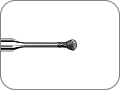 Бор алмазный для микропрепарирования грушевидный расширенный, "финишный", хвостовик турбинный (FG), L раб. части 2,5 мм, Ø=1,4 мм