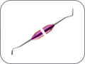Гладилка мини, медиальная двухстороняя, ширина: 2,0 мм / 2,0 мм, цвет ручки "розовый"