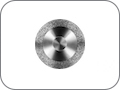 Диск алмазный односторонний для тонкого разделения и контурирования керамики, покрытие с нижней стороны,  хвостовик прямой (HP), толщ. диска 0,1 мм, покрытие от края диска 3,0 мм, Ø=18,0 мм