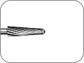 Фреза для финишного фрезерования титановых абатментов твердосплавная, конусная, скругленный кончик, хвостовик турбинный (FG), L раб. части 9,0 мм, Ø=2,5, угол 4°, использовать с водяным охлаждением