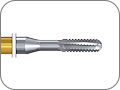 Бор для разрезания металлических коронок твердосплавный, цилиндрический, хвостовик турбинный (FG), L раб. части 3,7 мм, Ø=1,2 мм, применять под углом 45°