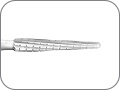 Фреза керамическая для обработки мягкого акрила, пиковидная, скругленный кончик, хвостовик прямой (HP), L раб. части 13,0 мм, Ø=2,3мм