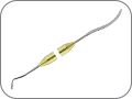 Штопфер  обратноконусный, Ø 1,4 мм – гладилка серповидная средняя, ширина 2,0 мм, цвет ручки "золотой"