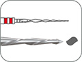 Файл эндодонтический реципрокный никель-титановый для механической обработки корневых каналов, сечение - "двойная S", постоянная конусность .06, L=21 мм, Ø=0,25 мм