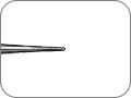 Бор твердосплавный для финишной обработки фиссур коронок и мостов, скруглённый режущий кончик, хвостовик прямой (HP), Ø=0,3 мм