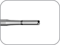 Бор твердостплавный торцевой для иссечения костной ткани при хирургическом удлинении коронковой части зуба, воссоздания биологической ширины, выравнивания дна полости, хвостовик турбинный экстрадлинный (FGXL), Ø=1,2 мм, маркировка глубины = 4 мм