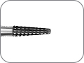 Фреза твердосплавная, для обработки мягкого акрила, конусная со скругленным кончиком, хвостовик прямой (HP), L раб. части 8,0 мм, Ø=2,3 мм