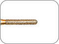 Бор для формирования параллельного желобообразного уступа алмазный цилиндрический со скругленным кончиком, "грубый специальный", хвостовик турбинный (FG), L раб. части 8,0 мм, Ø=1,6 мм