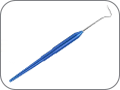 Зонд терапевтический малый, изогнутый односторонний, цвет ручки "индиго синий"