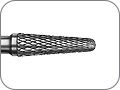 Фреза для обработки акрила и металлических сплавов, твердосплавная коническая, скруглённый кончик, хвостовик прямой (HP), L раб. части 13,0 мм, Ø=3,1 мм