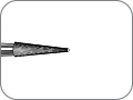 Финир для обработки пломб твердосплавный, копьевидный с безопасным кончиком, 30 лезвий, хвостовик турбинный (FG), L раб. части 4,2 мм, Ø=1,0 мм