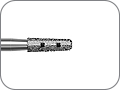 Маркер глубины для препарирования под вкладки, конусный, скругленная кромка, "стандартный (средний)", хвостовик турбинный (FG), L раб. части 5,5 мм, Ø=1,8 мм, угол 2°, маркировка глубины на 2 и 4 мм