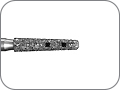 Маркер глубины для препарирования под коронку, конусный плечевой уступ, скругленная кромка, "грубый", хвостовик турбинный (FG), L раб. части 8,0 мм, Ø=1,6 мм, угол 2°, маркировка глубины на 2 и 4 мм
