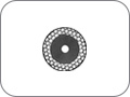 Диск для сошлифовывания эмали, сотовидный, двухстороннее алмазное покрытие, "финишный", R=10 мм, толщ. 0,15 мм, покрытие 1,0 мм от края диска. Используется с защитным кожухом (не Komet) и держателем