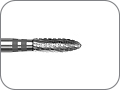 Фреза твердосплавная, для первичной обработки сплавов недрагоценных металлов, торпедовидная, хвостовик прямой (HP), L раб. части 8,0 мм, Ø=2,3 мм