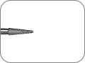 Финир для обработки пломб твердосплавный, копьевидный с безопасным кончиком, 16 лезвий, хвостовик турбинный (FG), L раб. части 3,0 мм, Ø=0,8 мм