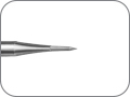Бор твердосплавный, трехгранный клиновидный, для тонкой обработки керамических окклюзионных поверхностей, хвостовик прямой (HP), Ø=1,0 мм