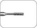 Бор алмазный для микропрепарирования, цилиндрический со скруглённой кромкой, "стандартный (средний)", хвостовик турбинный (FG), L раб. части 3,0 мм, Ø=0,8 мм