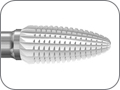 Фреза керамическая для обработки мягкого акрила, пулеобразная, хвостовик прямой (HP), Ø=6,0 мм